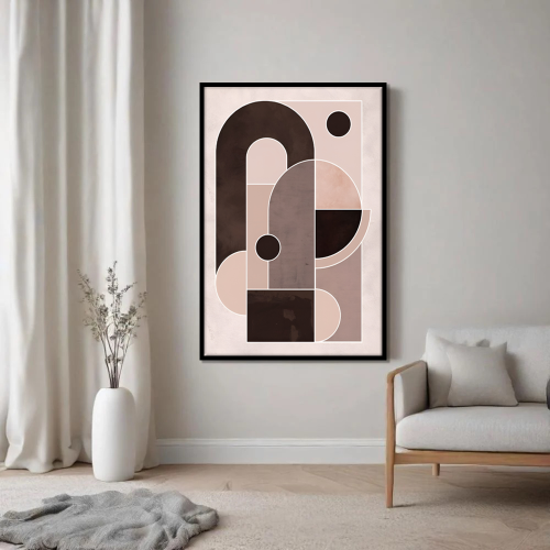 لوحة فنية بتصميم هندسى