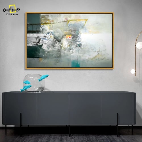 لوحة فنية تجريدية ألوان مختلطة