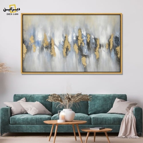 لوحة تجريدية مجردة الذهب