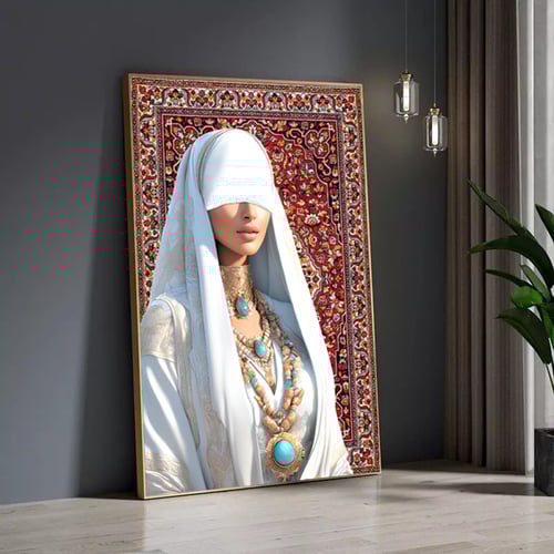 لوحة قماشية بتصميم فتاة