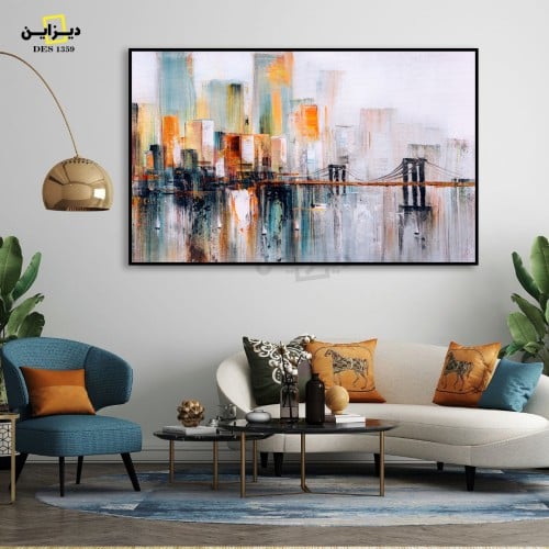 لوحة فنية تجريدية متعددة الألوان