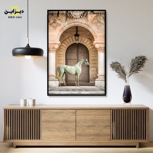لوحة فنية خيل عربى