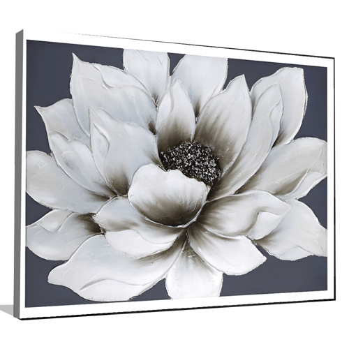 لوحة فنية وردة بيضاء