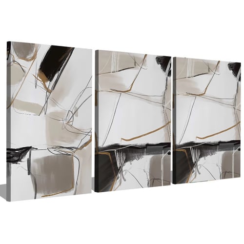 لوحة ثلاثية تجريدية رائعة