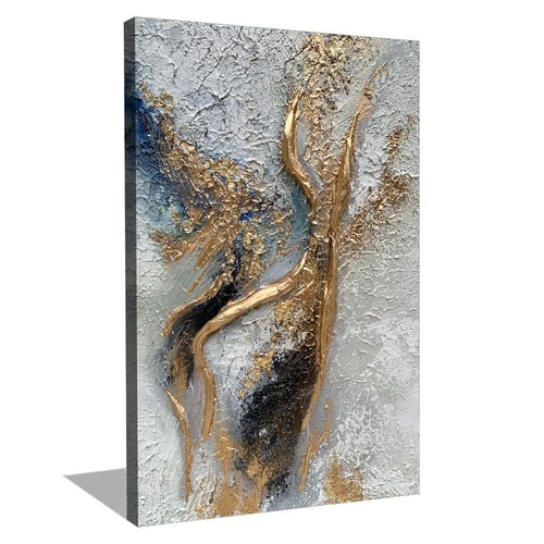 لوحة تجريدية بألوان طبيعية