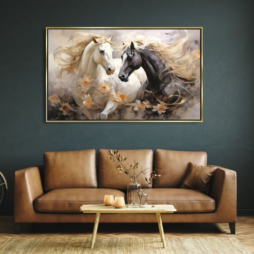 لوحة جدارية خيول حديثة