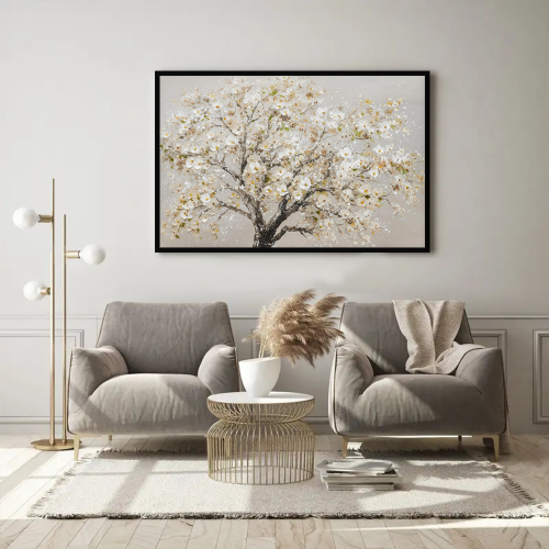 لوحة فنية شجرة زهور فاخرة