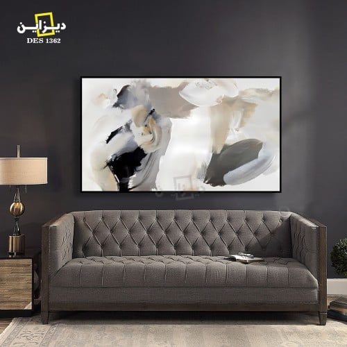 لوحة فنية تجريدية بألوان ناعمة