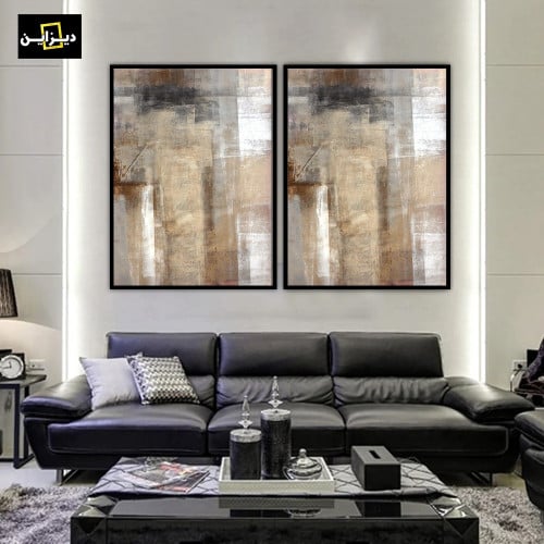 لوحة ثنائية فنيه ممزوجه الالوان