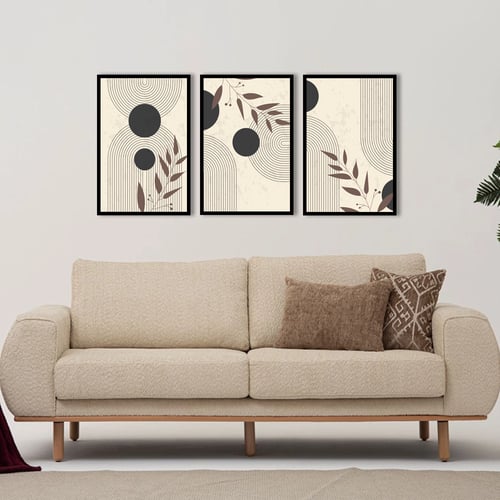 لوحة ثلاثية بتصميم الفن التشكيلي