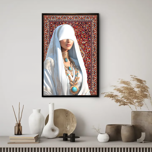 لوحة قماشية بتصميم فتاة