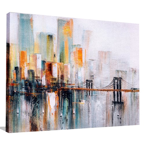 لوحة فنية تجريدية متعددة الألوان