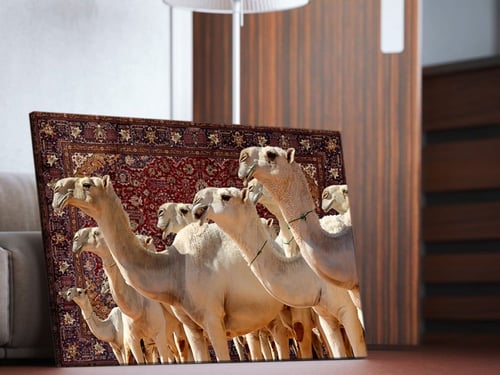 لوحة الإبل وسحر السجادة