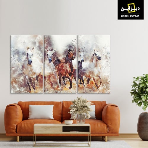 لوحة فنية - قوة وسرعة الخيل