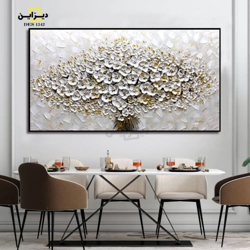 لوحة فنية زخرفة الأزهار طباعة