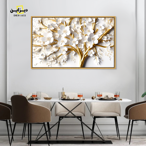 لوحة جدارية شجرة زهور