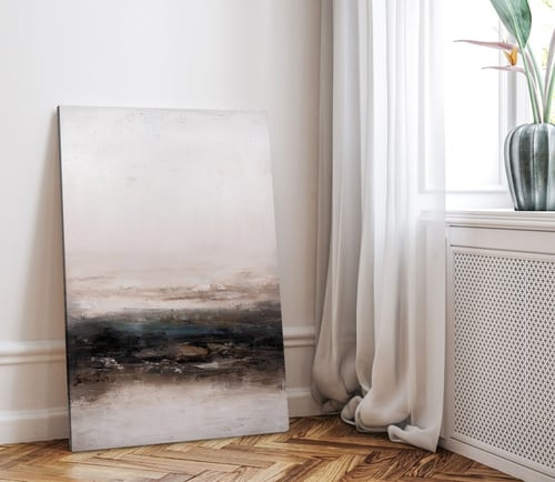 لوحة تجريدية تداخل البنى