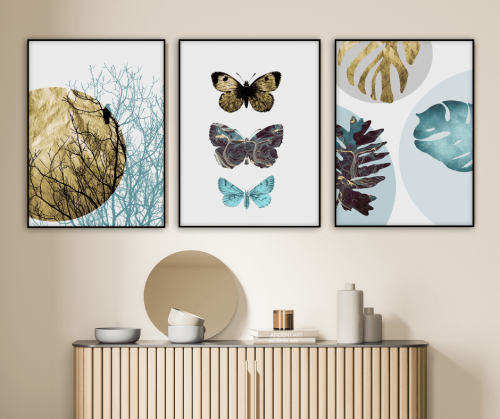 لوحة جدارية ثلاثية - تجسيد الجمال الثلاثي