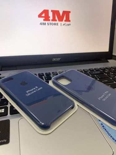 كفر ايفون 11 برو كحلي سليكون Navy silicone case fo...