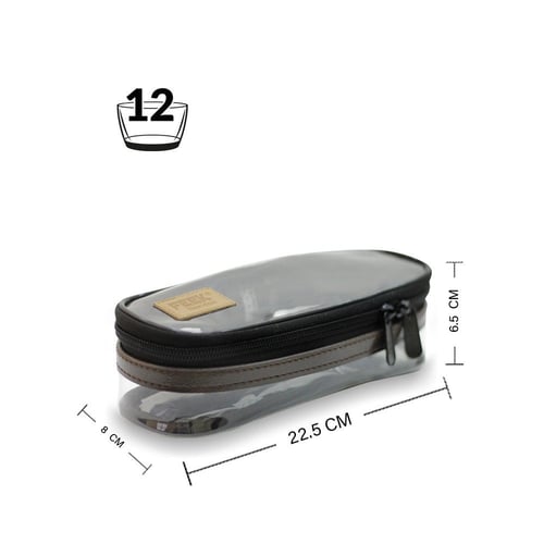 حافظة 12 فنجال شفاف عودي