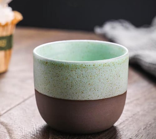 كوب سيراميك مطلي بالفخار 120 ملي ألوان متعددة