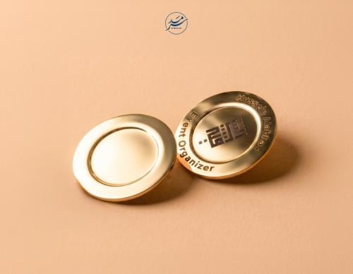 نيم تاق الشكل الدائري- اللون الذهبي اللامع