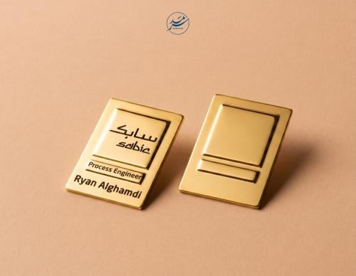 نيم تاق الشكل المستطيل العامودي - اللون الذهبي الل...