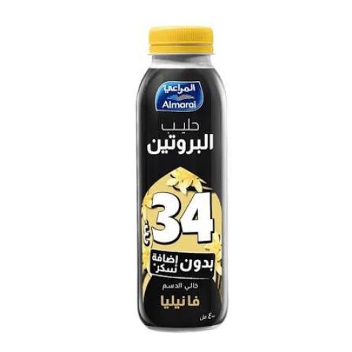 حليب المراعي بروتين فانيليا بدون سكر 400 مل