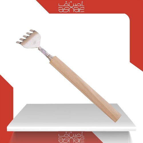 محكة ظهر بمقبض خشبي قابلة للإطالة