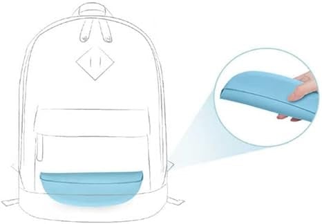 مريلة اطفال من السيليكون مع جيب عميق لالتقاط الطعا...