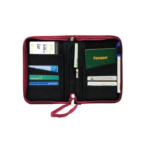 محفظة سفر بسحاب