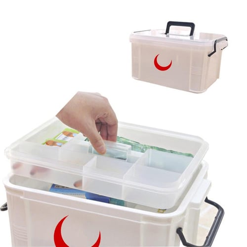 صندوق تخزين ادوية مقسم