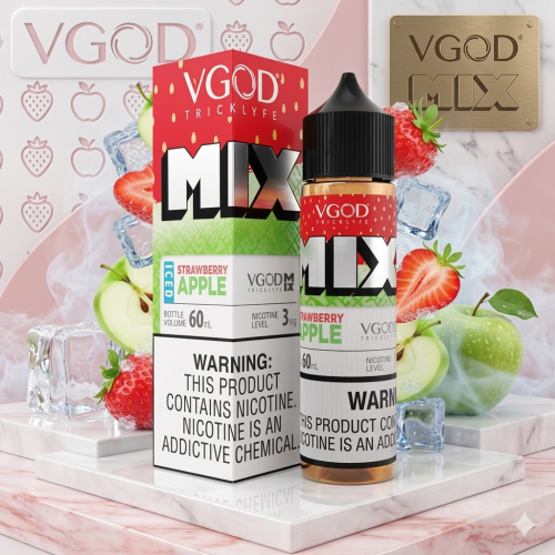 نكهة فيب فراولة تفاح ايس من فيقود VGOD 3MG -60ML