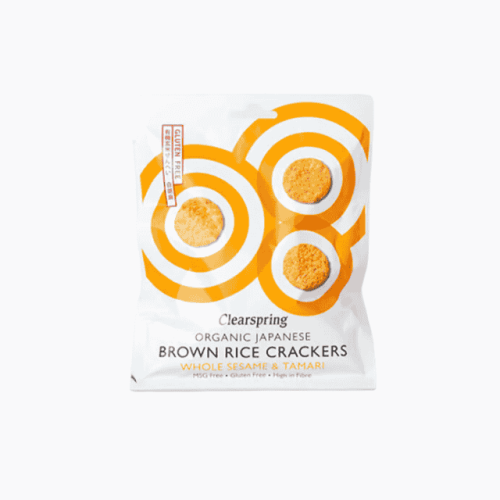 مقرمشات أرز بني سمسم كامل عضوي 40جم (of)