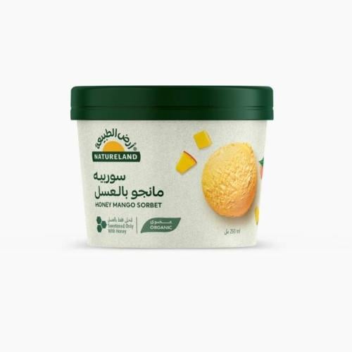ايس كريم سوربيه مانجو بالعسل عضوي 250 جم
