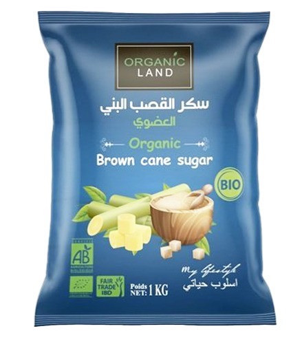 سكر القصب بني عضوي 1000جم