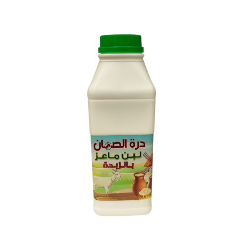 لبن ماعز بالزيدة طبيعي مبستر غير عضوي 1 لتر - الصم...