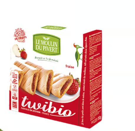 بسكويت محشي بالفراولة عضوي 150 جم (of)