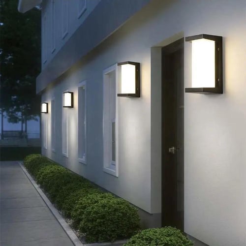 فانوس جداري خارجي LED أسود بإضاءة صفراء 15 واط 325...