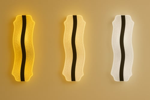 أبليك ورقة ثلاثي الألوان (أصفر - أبيض - كريمي) | ا...