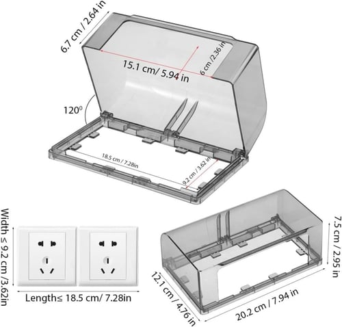 غطاء حماية مزدوج للأفياش والمفاتيح مقاوم للماء وال...