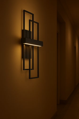 ابليك جداري مودرن 2023561W | تصميم هندسي أسود | إض...