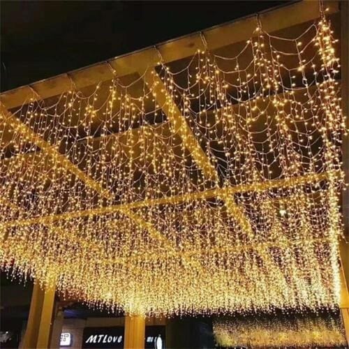 ستارة بطول 5متر نزول 70 سم لمبة كبير انارة اصفر 30...