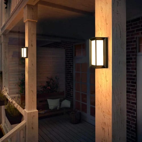 جداري خارجي LED مربع زاوية 30 واط بإضاءة صفراء وجر...