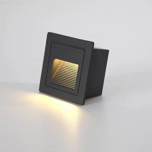 لمبات درج LED مربعة جرم اسود من الألومنيوم IP65 ضم...