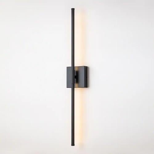 أبليك جداري بطارية مودرن اسود مسطرة انارة 3لون اضا...