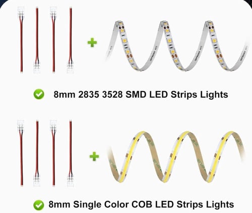توصيلة ليد 12 V او 24 V مع سلك