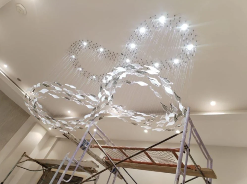 ثريا احجار حلقات متداخلة 3 متر طول بعرض 140سم