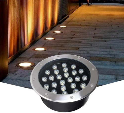 كشاف دفن أرضي عيون مدور بعدسة LED من الألومنيوم ان...