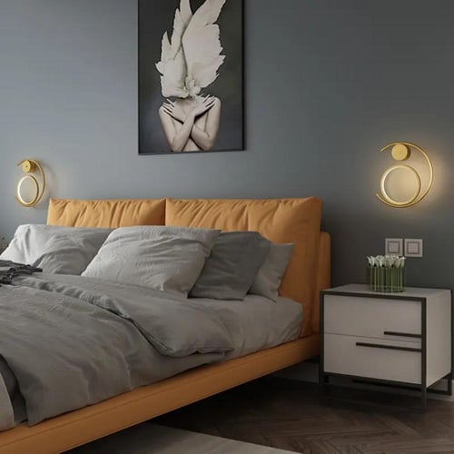 أبليك جداري مودرن 3785 | تصميم دائري عصري بإضاءة L...